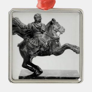 Rid- statuette av Alexander underbaren Julgransprydnad Metall