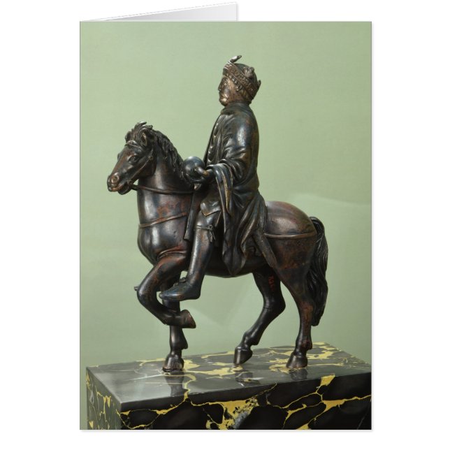 Rid- staty av Charlemagne 2 Hälsningskort (Framsidan)