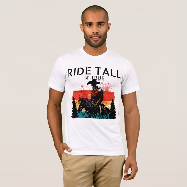 Rid stolt och sanningen troget t shirt (Hel framsida)