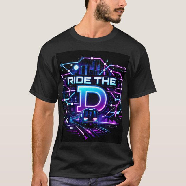 Rid The D NYC Metro Minimal Typografi T-shirt (Framsida)