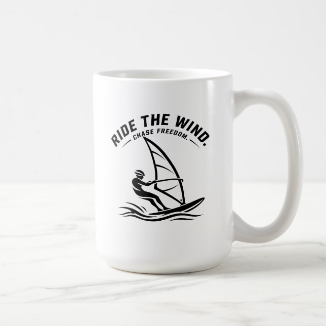 Rid Vindens Jaga Frihetens Vindsurfingmugg Kaffemugg (Höger)