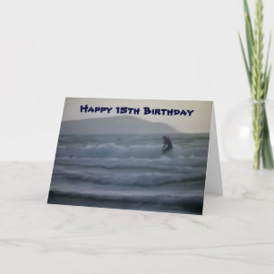 RID WAVE OCH HA ROLIGT DEN 15:e BIRTHDAY Kort