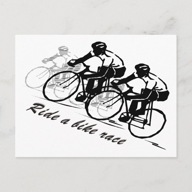 rida Bike Tävling Vykort (Framsida)