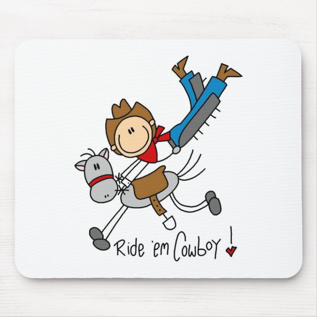 Rida dem Cowboystick figur Mousepad Musmatta (Framsidan)