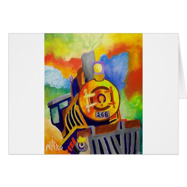 Rida det tåg vid Piliero Hälsningskort (Framsidan Horizontal)