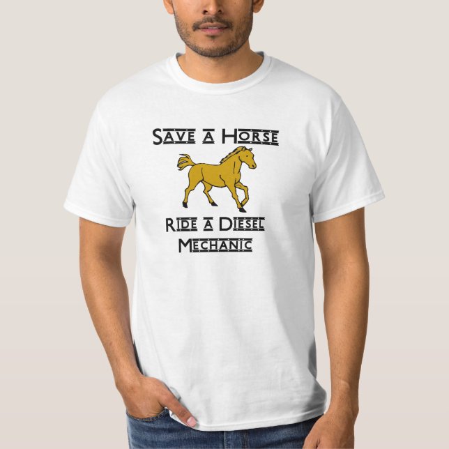 rida en diesel- mekaniker tee (Framsida)