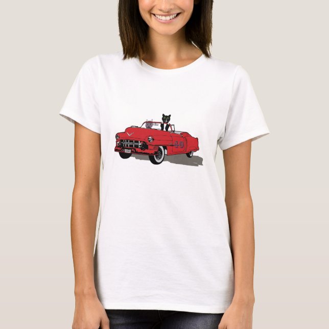Rida för glädje för två katter tee shirt (Framsida)
