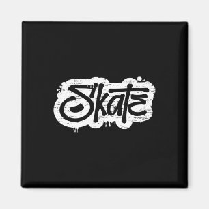 Rida Graffiti Distressed Skateboardåkning Skaterkl Magnet