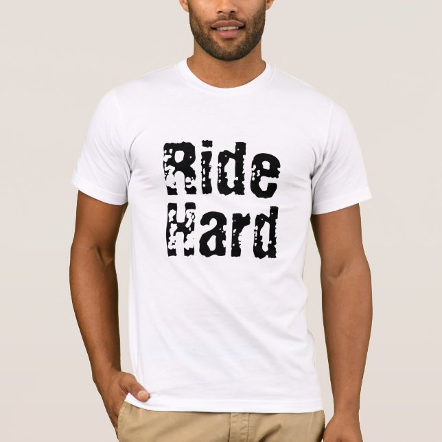 Rida hårda Biker T Shirt (Framsida)