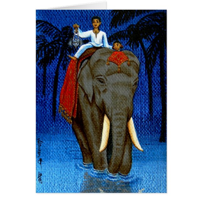 "Rida hem ", Hälsningskort (Framsidan)