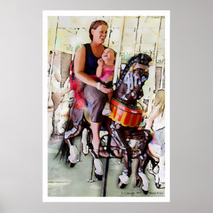 Rida karusellen med Mamma Poster