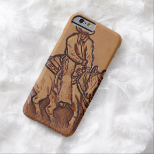 Rida RodeoCowboy för westernt läder Barely There iPhone 6 Skal