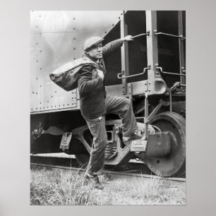 Rida stängerna, 1935. Vintagefoto Poster