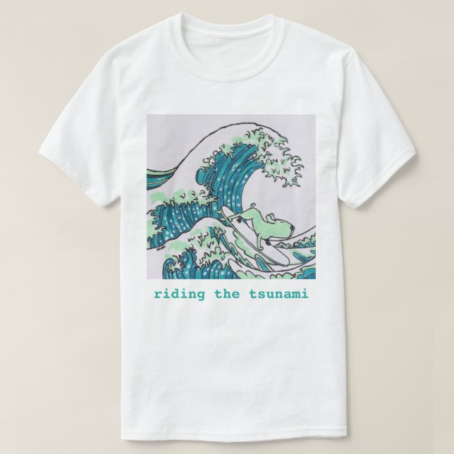 Rida tsunamien t-shirt (Design framsida)