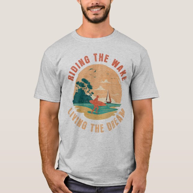Rida vningen som lever i Dream Wakespefing T Shirt (Framsida)
