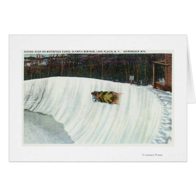 Rida Whiteface Curve Hälsningskort (Framsidan Horizontal)