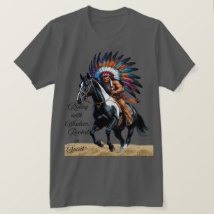 Ridande med visdom, rotad i anden t shirt