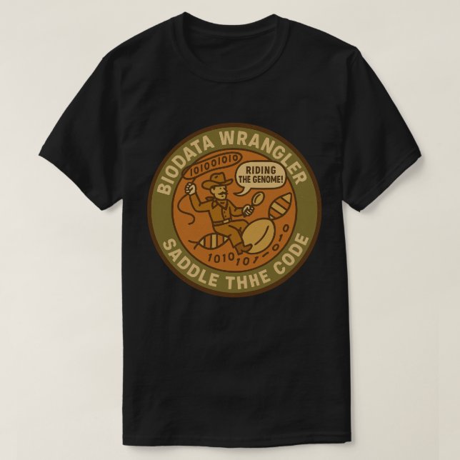 Ridande på det Genombioinformatiska Äventyret T Shirt (Design framsida)