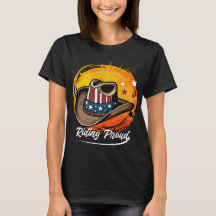 Ridande Stolt Patriotisk