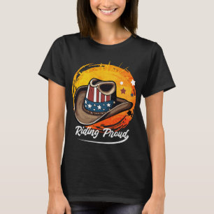 Ridande Stolt Patriotisk T Shirt