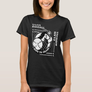 Riddall Klan Gaelic Motto Swordsman T Shirt