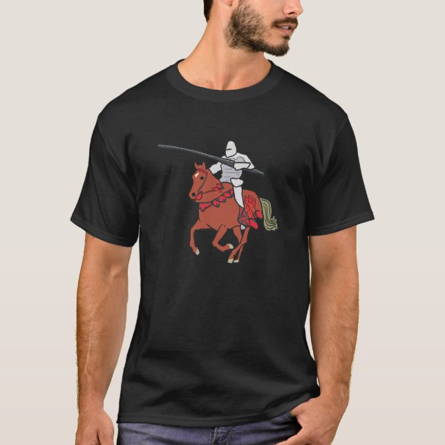 Riddande riddare t shirt (Framsida)