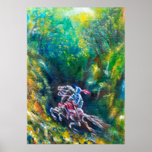 RIDDAR LANCELOT, HÄSTRIDNING I GRÖN SKOG POSTER