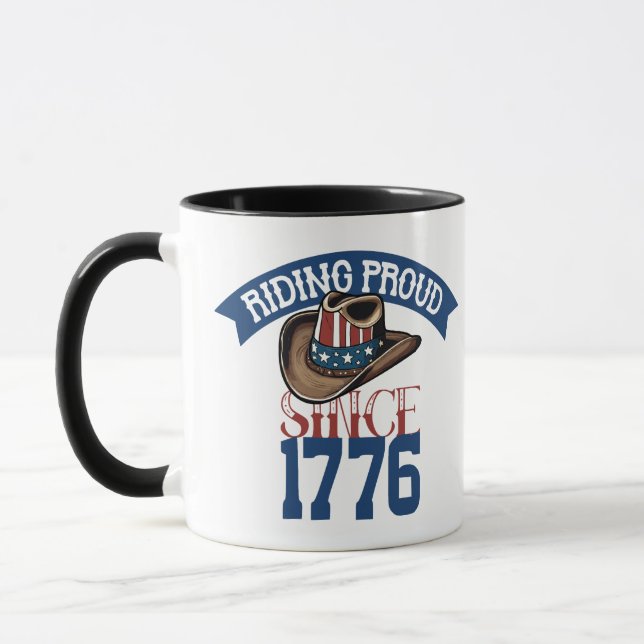 Riddar stolt sedan 1776 med stjärnor och ränder mugg (Vänster)