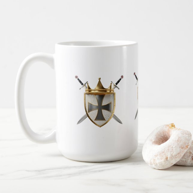 Riddare Av RayEl Crest   Kaffemugg (Med munk)