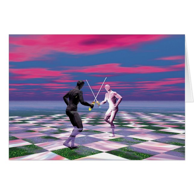 Riddare av svärd hälsningskort (Framsidan Horizontal)