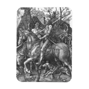Riddare, död och djävulen, 1513 (gravyr) magnet