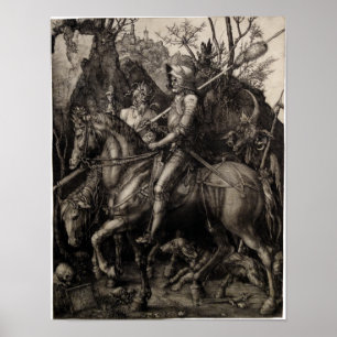 Riddare, död och djävulen av Albrecht Durer Poster