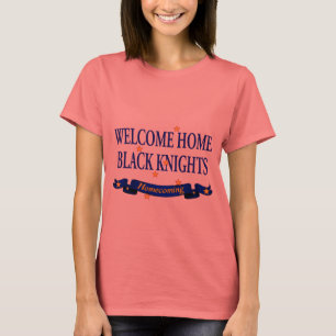 Riddare för välkomnandehemsvart t-shirt