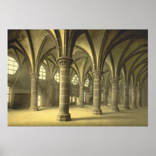 Riddare Hall, Mont St. Michel, frankrike Poster