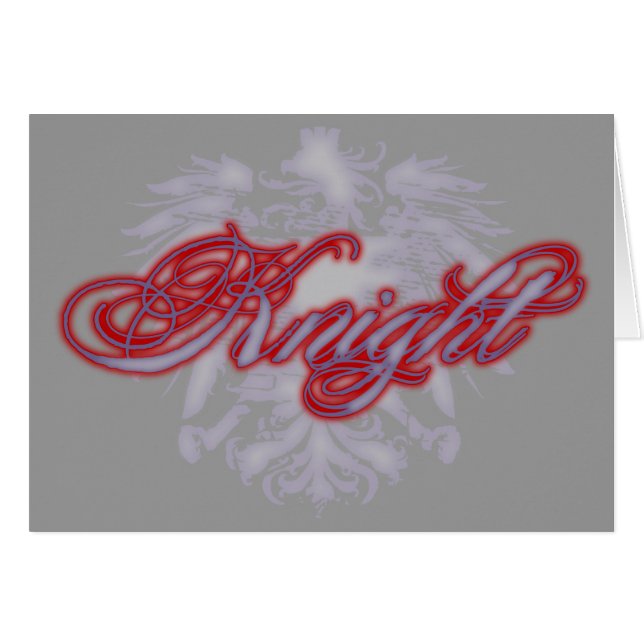 Riddare Hälsningskort (Framsidan Horizontal)