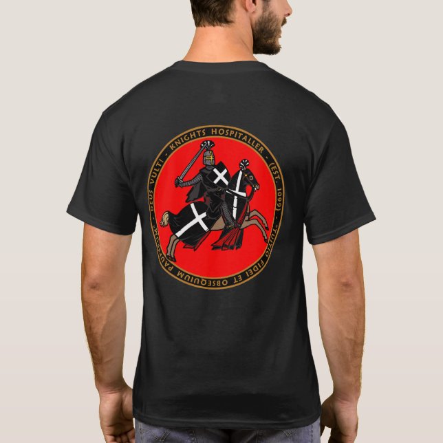 Riddare Hospitaller som laddar in i strid, T-shirt (Baksida)