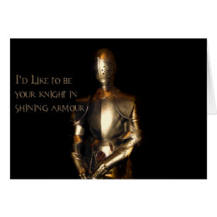 Riddare i glänsande Armor Hälsningskort