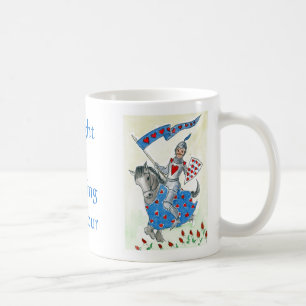 Riddare i glänsande pansarmugg kaffemugg