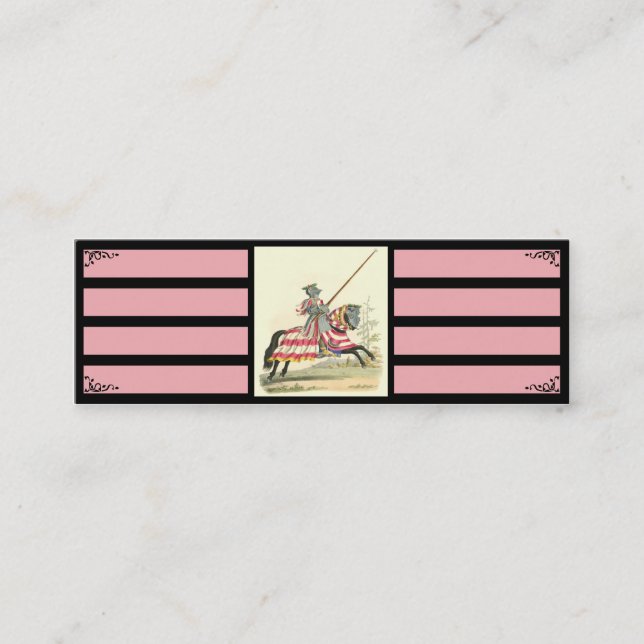 Riddare i glänsande pansarvisitkort mini visitkort (Framsida)