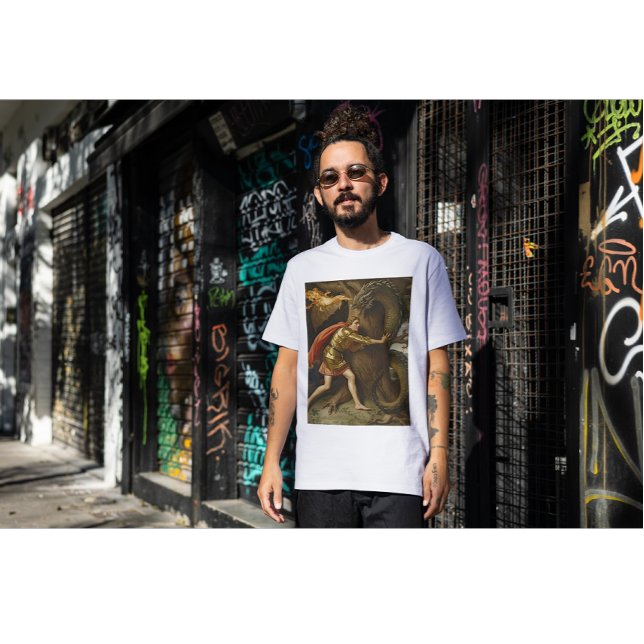 Riddare i gyllene rustning vs. Draken T Shirt (Skapare uppladdad)