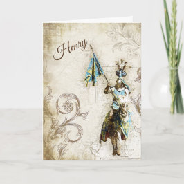 Riddare i rustning årsdagskort kort