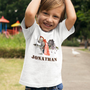 Riddare i rustning slott medeltida personlig  t shirt