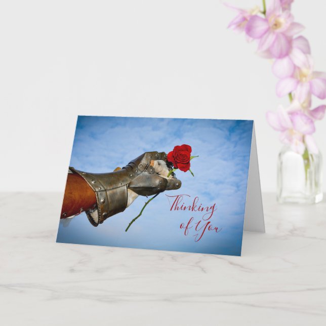 Riddare med hjärta - Tänker på Dig Kort (Orkide)