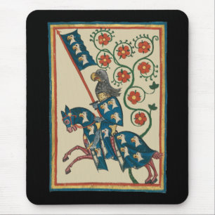 Riddare med örnheraldik, 1300-talets medeltid musmatta