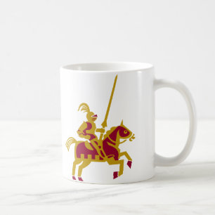 Riddare på hästrygg kaffemugg