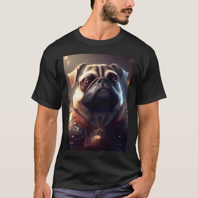 Riddare: Pug T Shirt (Framsida)