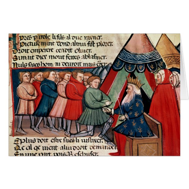 Riddare som förpliktar deras trohet hälsningskort (Framsidan Horizontal)