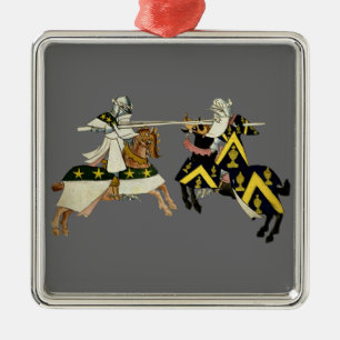 RIDDARE SOM JOUSTING JULGRANSPRYDNAD METALL