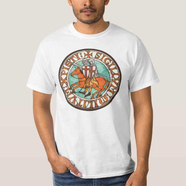Riddare Templar förseglar T-shirt (Framsida)