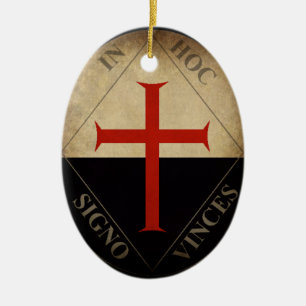 Riddare Templar Julgransprydnad Keramik